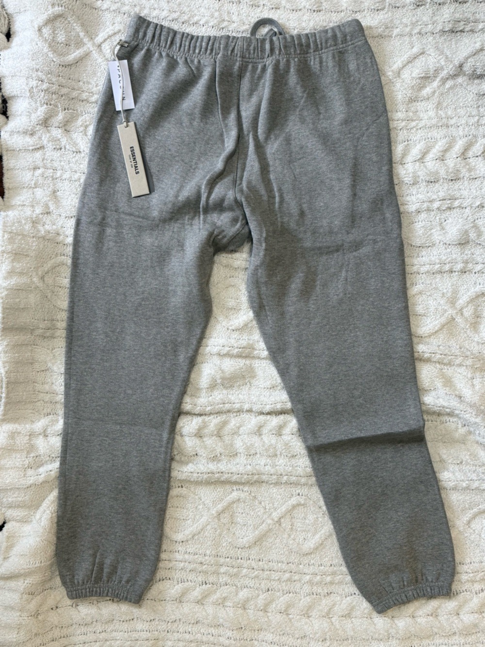 Fear of God Essentials Sweatpants Dark Oatmeal Medium Oversized Fleece Joggers - Picture 5 of 10